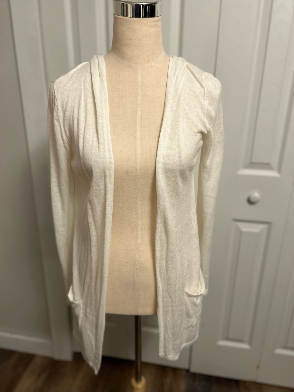 Cynthia Rowley Cream Open-Front Women's Cardigan